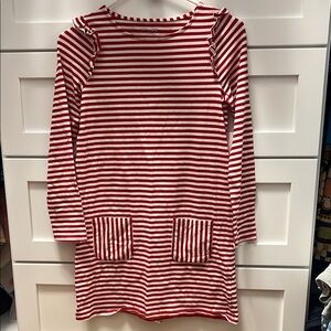 Lands' End Red and White Striped Top